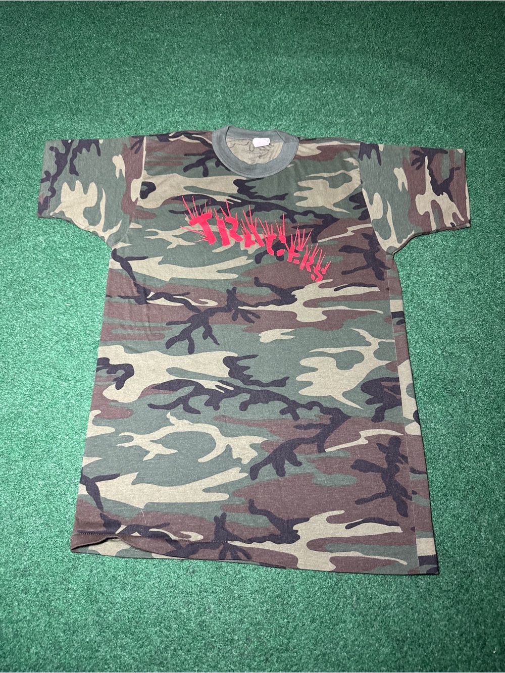 Tracers Vintage Band T Shirt RARE Camo Graphic Metal Grunge M/L 90s Punk